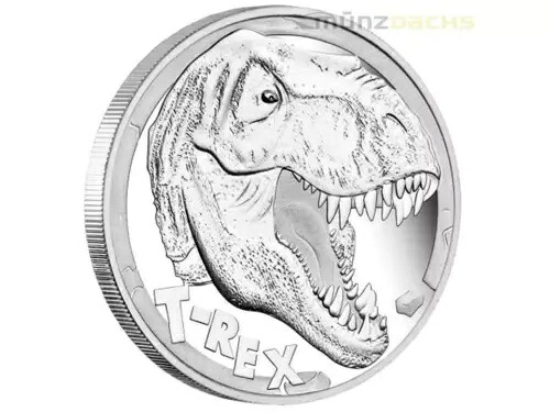 5ドル T-Rex ティラノサウルス・レックス ツバル 5オンス シルバー PP 2017
