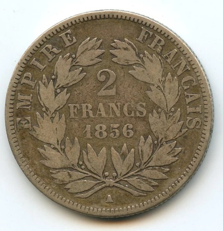 ナポレオン 3 世 (1852-1870) 2 フラン T?te Nue 1856 A パリ