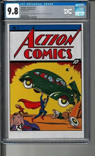 2018 ニュージーランドミント - アクションコミックス #1 カバー 35g 純銀箔 - CGC 9.8｜WORLD RESOURCE【KING店】