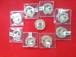 2019年 1オンス アポロ11号 50周年記念銀貨セット + オーストラリアドル 1ドル 月面着陸 1オンス