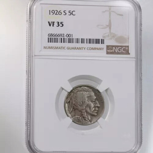 1926-S バッファロー 5C NGC認定 VF35 Very Fineグレード