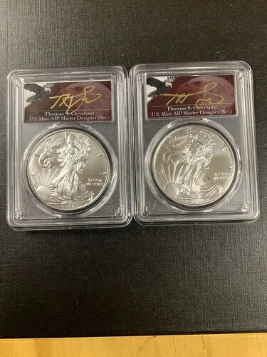 2021年 & 2021(S) PCGS MS70 T-1 (2枚セット) FDOI シルバーイーグル