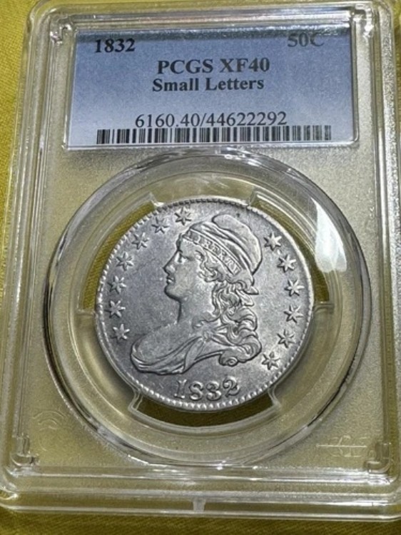 1832年 PCGS XF-40 O-117 R4+ キャップドバストハーフダラー