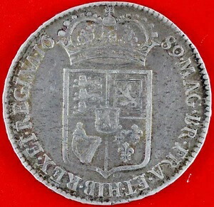 イギリス 1/2クラウン 1689 メアリー2世とウィリアム3世 銀貨