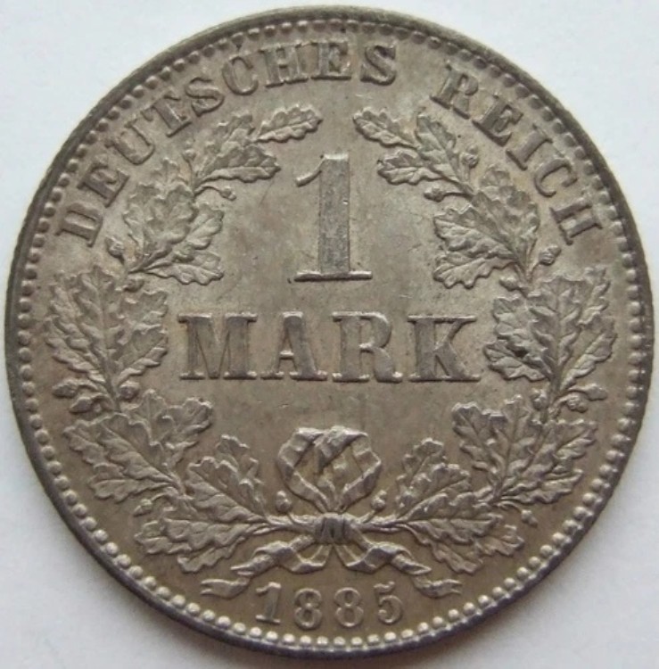 ドイツ帝国銀貨 1マルク 1885 J 未使用｜WORLD RESOURCE【KING店】 182,600円