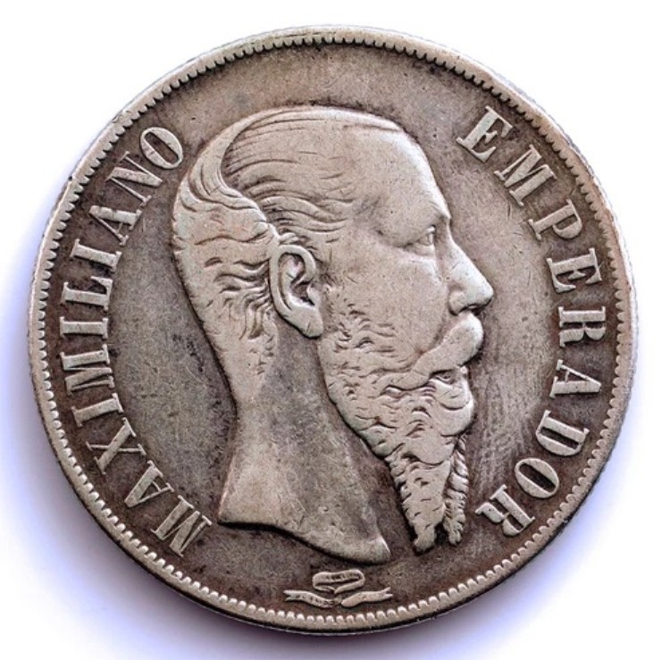 S.C. メキシコ。マクシミリアン・フォン・ハプスブルク。1ペソ、1866年メキシコ。銀貨26.8g。希少|WORLD RESOURCE【KING店】