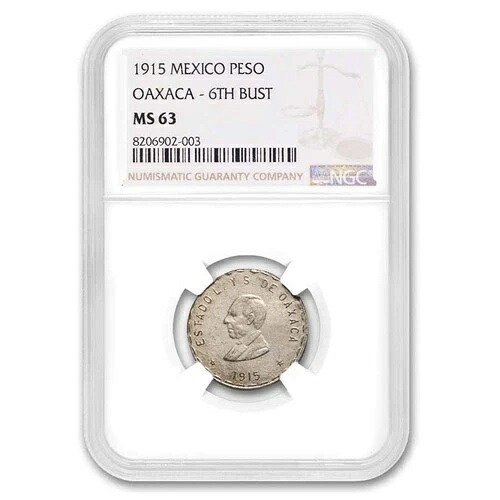 1915年革命期メキシコ銀貨 MS-63 NGC（オアハカ）｜WORLD RESOURCE【KING店】 179,300円