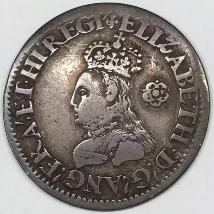 1567年 イギリス ミル加工銀貨 6ペンス - エリザベス1世 - SP#2599、North#2030｜WORLD RESOURCE【KING店】