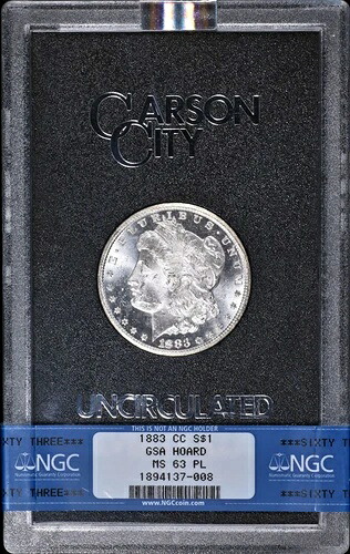 1883-CC GSA モルガン銀貨 NGC MS63 PL ブラストホワイトストロングストライク|WORLD RESOURCE【KING店】
