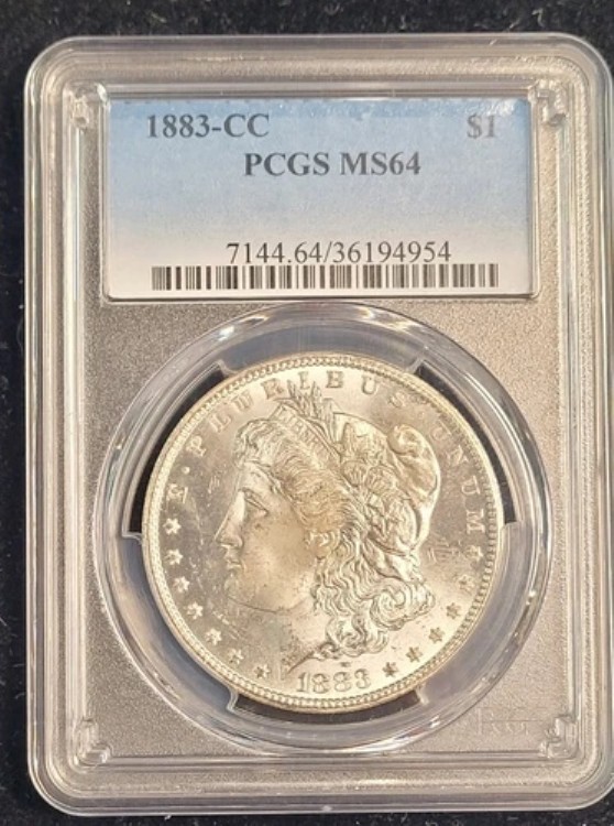 1883年CCアメリカカーソンシティモルガン銀貨PCGS MS64