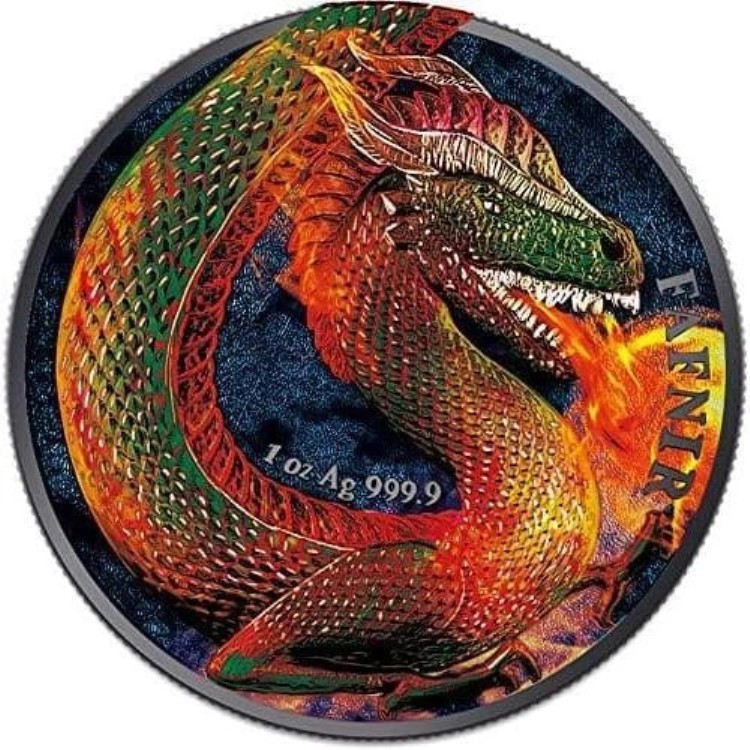 2020 ファフニール ジェミナス ドラゴン メタリック インフェルノ カラー 1 オンス シルバー コイン｜WORLD RESOURCE【KING店】 246,510円