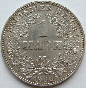 ドイツ帝国 1マルク 1900 J IN コイン 非常にきれい / ブリリアント 未使用｜WORLD RESOURCE【KING店】