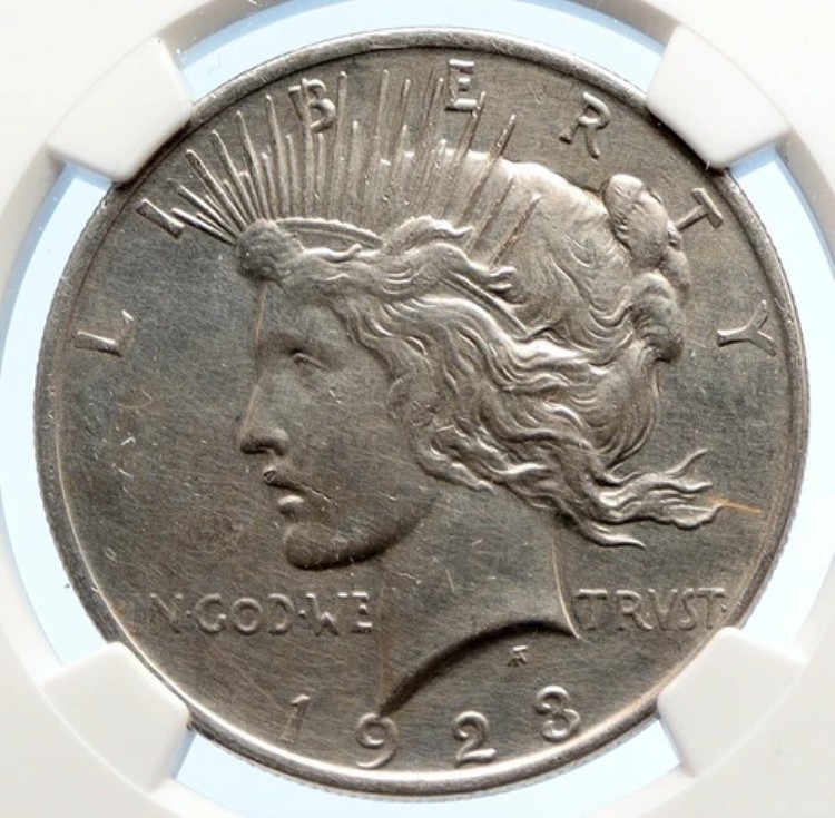 1923年米国銀貨 ピースドル 大型米国コイン リバティ&イーグル NGC i95617