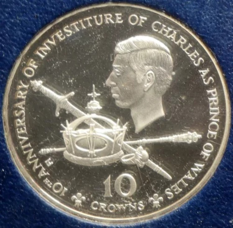 1979年 タークス・カイコス諸島 チャールズ皇太子10年 プルーフ銀貨 10クラウン i102532