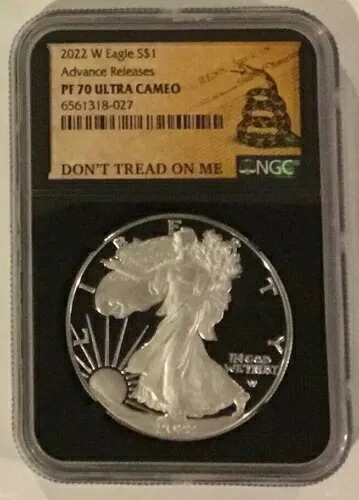 2022 W シルバー イーグル NGC PF70 ウルトラ カメオ アドバンス リリース 私を踏まないでください!