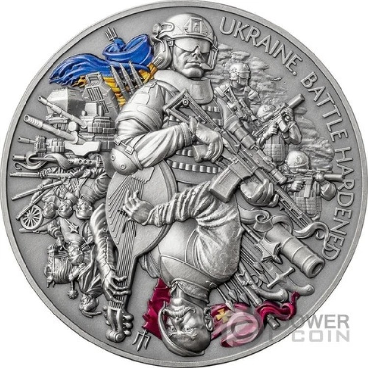 ウクライナ バトルハードン 2オンス 銀貨 10セディ ガーナ 2024年｜WORLD RESOURCE【KING店】