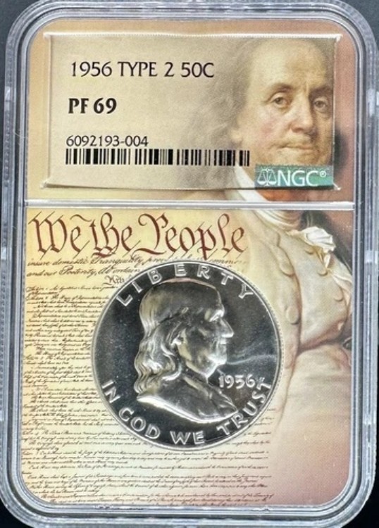 1956年 T2 フランクリン ハーフダラー PF69 NGC (#PA6092193004)