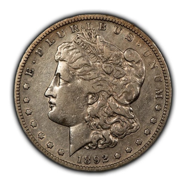 1892-S 1ドル モルガン銀貨 - VF/XF キーデート - SKU-D5906｜WORLD RESOURCE【KING店】
