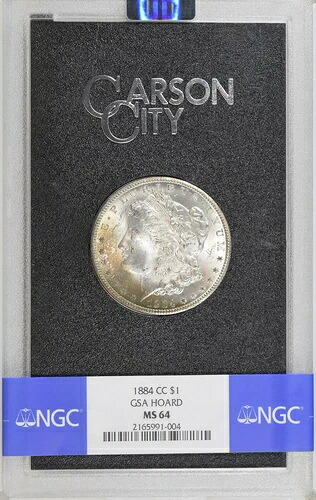 1884-CC モルガン銀貨 GSA ホード NGC MS64 箱とCOA付き (004)｜WORLD RESOURCE【KING店】 184,250円