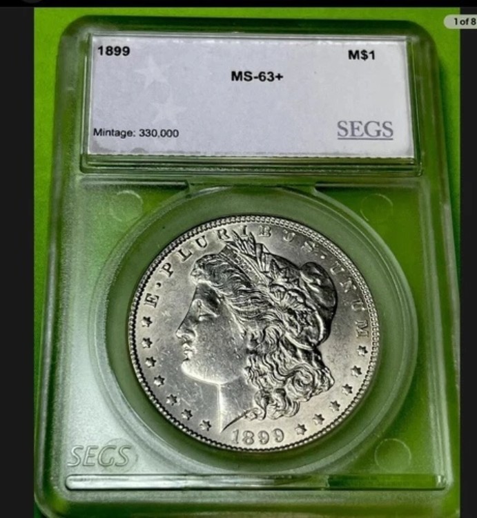 1899-P 1ドル モルガン銀貨*非常に良好な状態 BU MS-未使用!!!