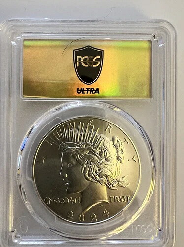 ウルトラブレイクス レジェンド - 2024年 ピースドル PCGS MS70 - ゴールドラッシュラベル。POP 100