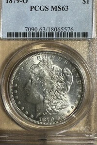 1879-O モルガン銀貨 MS63 PCGS