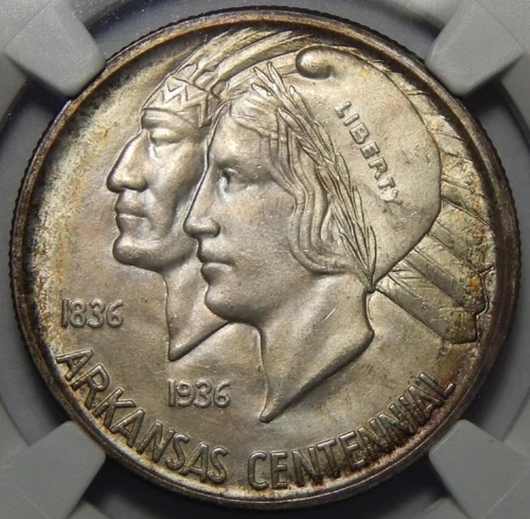 1936-D NGC MS 66 アーカンソー州100周年記念ハーフダラー