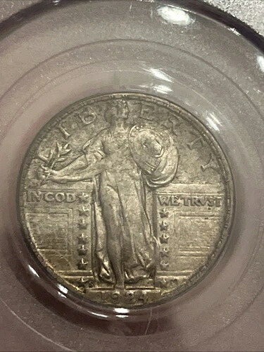 1924-S 25セント スタンディング リバティ シルバー クォータードル PCGS AU55 米国タイプ