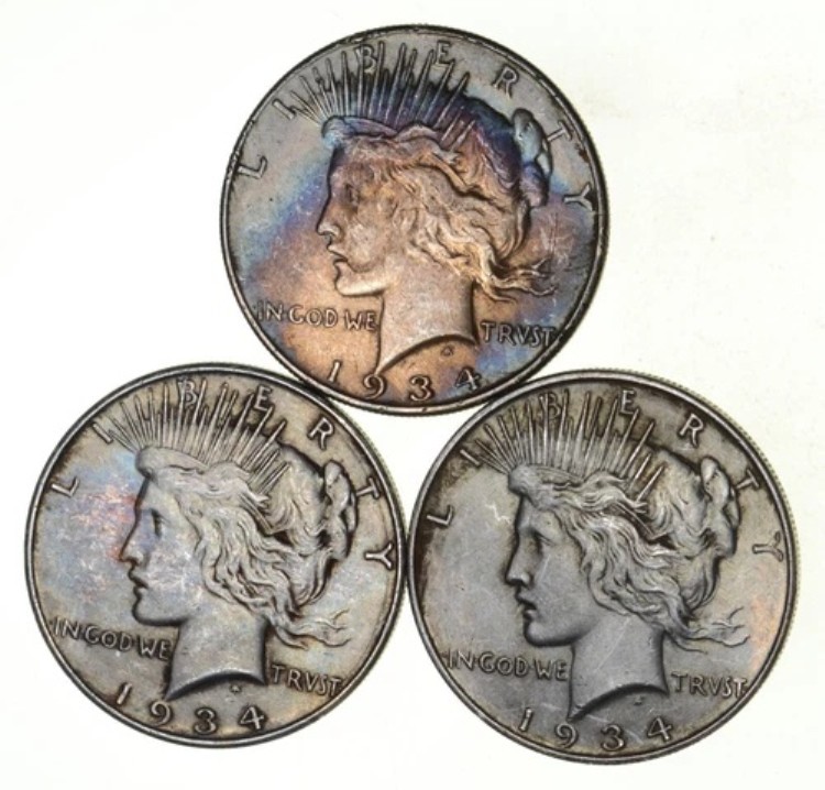 ロット（3）1934-Dピースシルバードル - 美しいトーン *0798｜WORLD RESOURCE【KING店】 179,850円