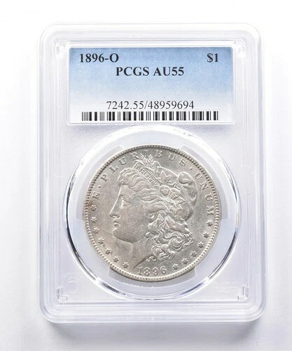 1896-O モルガン銀貨 AU55 PCGS *7480｜WORLD RESOURCE【KING店】