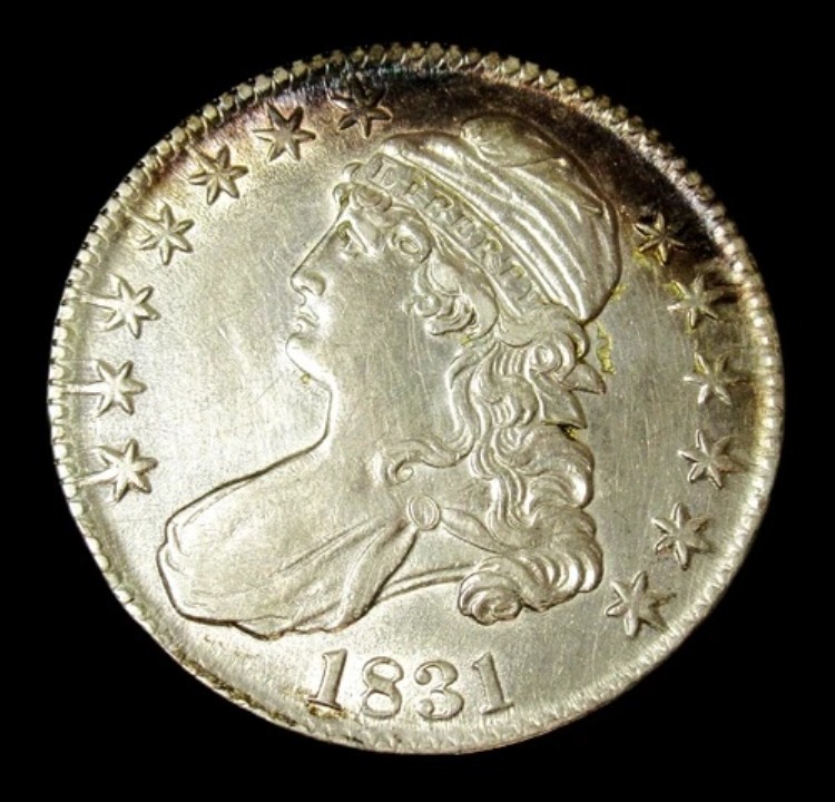 1831年 50セント キャップドバスト ハーフダラー オールドトーニング ストロング BU｜WORLD RESOURCE【KING店】