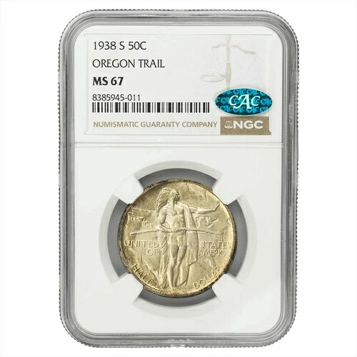 1938S オレゴントレイル記念ハーフドル 50セント NGC MS 67 CAC
