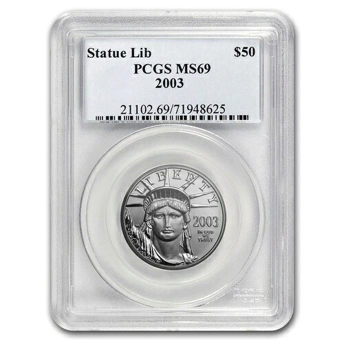 2003年 1/2オンス アメリカン プラチナ イーグル MS-69 PCGS｜WORLD RESOURCE【KING店】