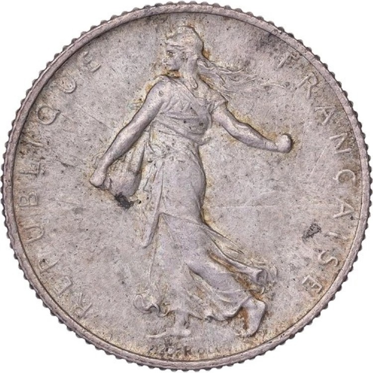 [#137257] フランス、1 フラン、セムーズ、1914 年、カステルサラシン、シルバー、オーストラリア、ガドゥリー:46 430,760円