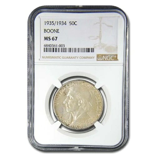 1935/1934年 ダニエル・ブーン生誕200周年記念ハーフダラー MS-67 NGC