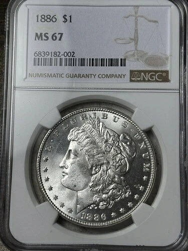 1886年 $1 NGC MS-67 モルガン銀貨｜WORLD RESOURCE【KING店】