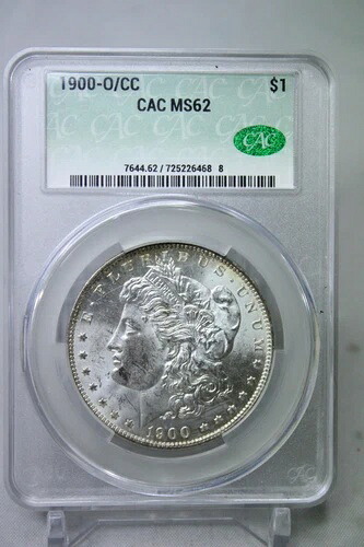 1900-O/CC 1ドル銀モルガンドル CAC MS62 #6468