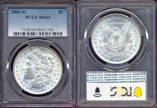 1881-O $1 PCGS MS64-シャープストライク-ミントラスターPQモルガンダラー++|WORLD RESOURCE【KING店】