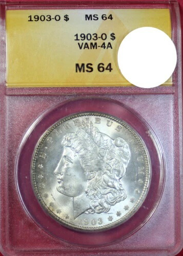 1903-O モーガン ドル ANACS MS64 (VAM-4A) 357,390円