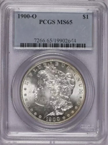 5-1900-O シルバー モーガン $1 PCGS MS65。P.Q.｜WORLD RESOURCE【KING店】