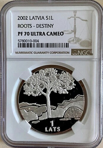 2002年 ラトビア 1 LATSROOTSシリーズ DESTINY シルバーコイン NGC PF70 中国の人気商品|WORLD RESOURCE【KING店】