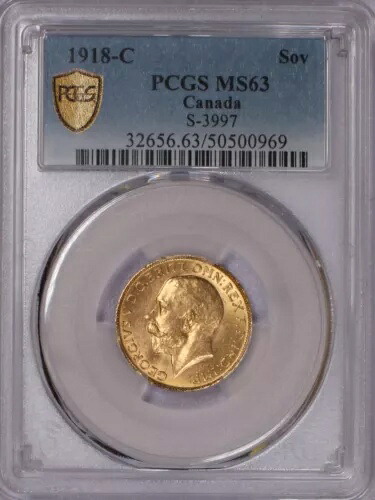 1918-C カナダ ソブリン PCGS MS63｜WORLD RESOURCE【KING店】