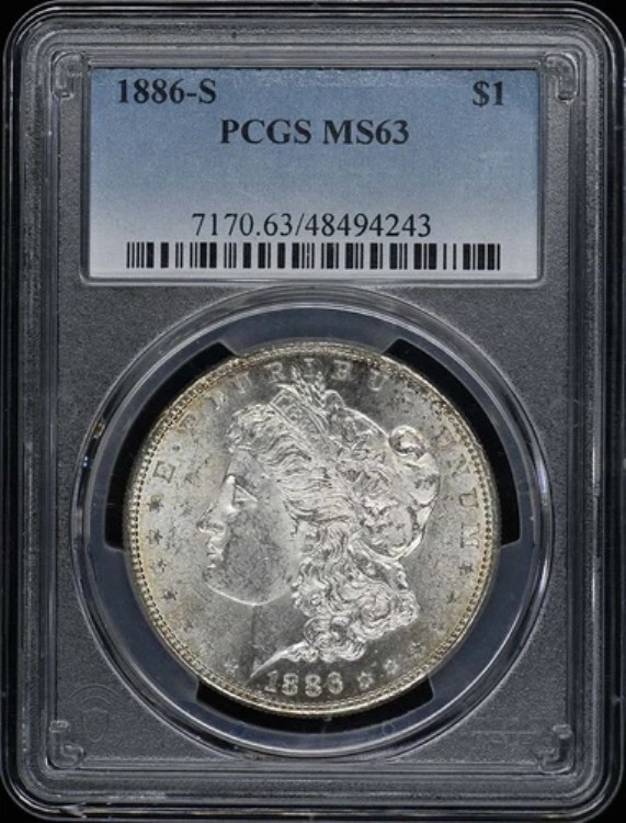 1886-S 1ドル モルガン・ダラー PCGS MS63｜WORLD RESOURCE【KING店】