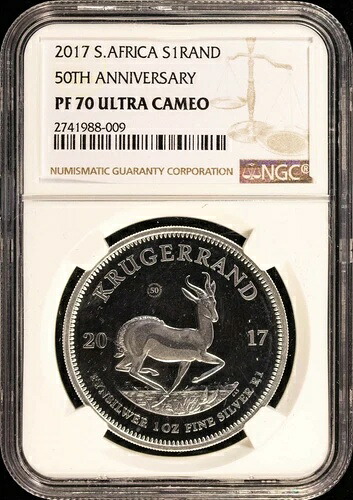 2017年南アフリカ 1ドルランド銀貨 NGC PF70 クルーガーランドコイン|WORLD RESOURCE【KING店】