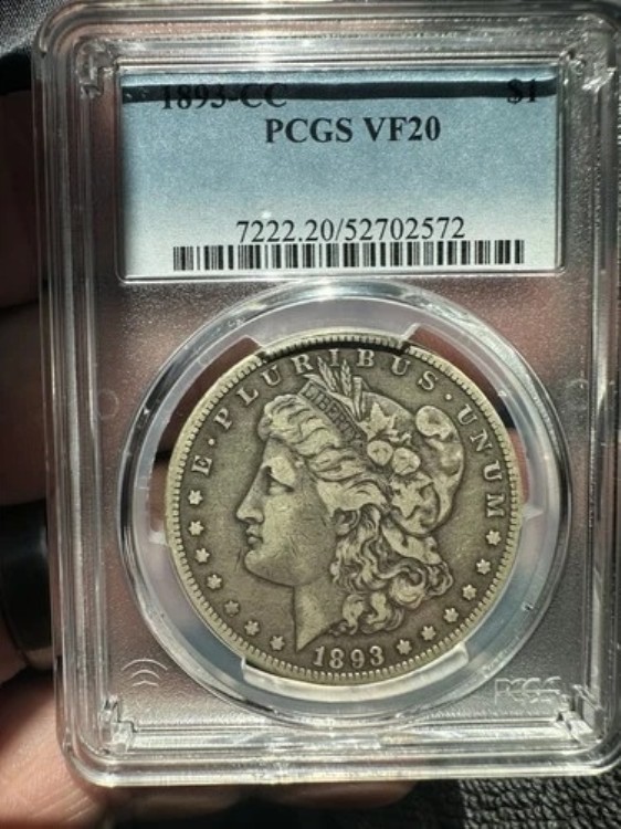1893-CC モルガン銀貨 PCGS VF20 *キーデート* カーソンシティ|WORLD RESOURCE【KING店】