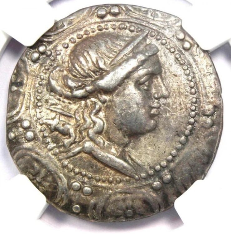 ファースト・メリスARテトラドラクマ・マケドニア・ローマ支配下コイン紀元前167-148年 - NGCチョイスVF