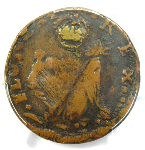 1670年 ニュージャージー州セントパトリック・ファーシング・コロニアルコイン 1/4ペンス - PCGS VF25 - 価値1650ドル