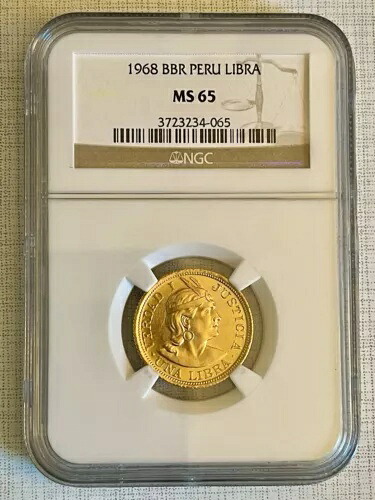 ペルー 1968年 BBR リブラ ゴールド NGC MS65 SKU# 4364|WORLD RESOURCE【KING店】