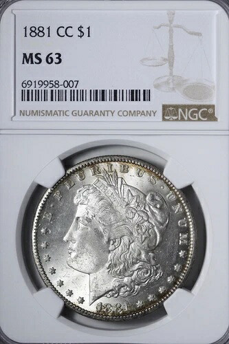BU 1881-CC モルガン銀貨 NGC MS63 美しいコイン!GIFBM|WORLD RESOURCE【KING店】