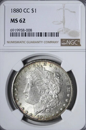 BU 1880-CC モルガン銀貨 NGC MS62 スーパーオリジナル!DJFCK|WORLD RESOURCE【KING店】